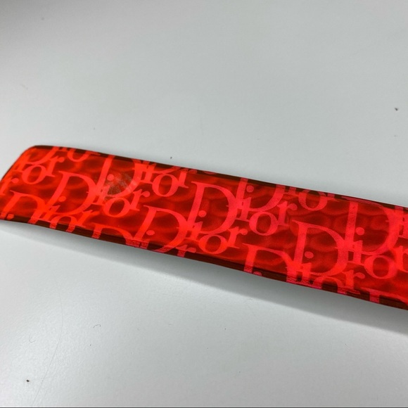 Dior Neon Orange Vinyl Slap Bracelet - Picture 4 of 8